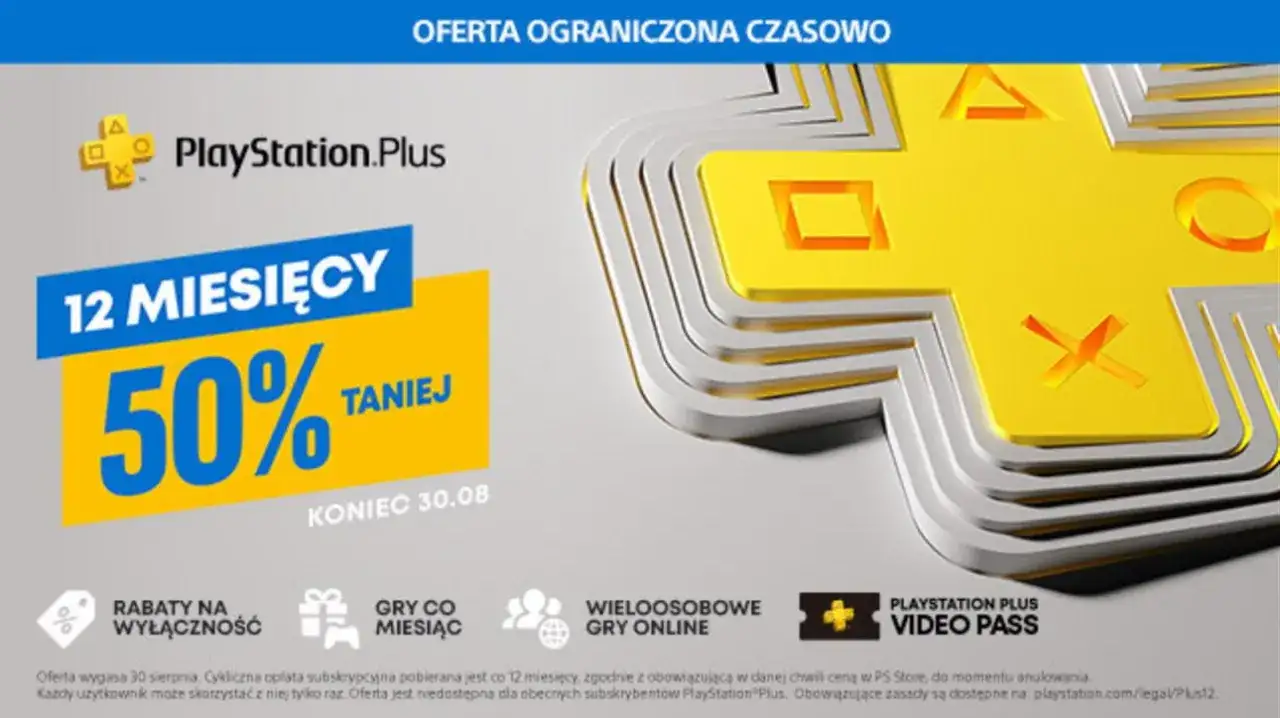 Zdjęcie  Ps plus na rok taniej - PlayStation Plus roczny abonament najtańszy